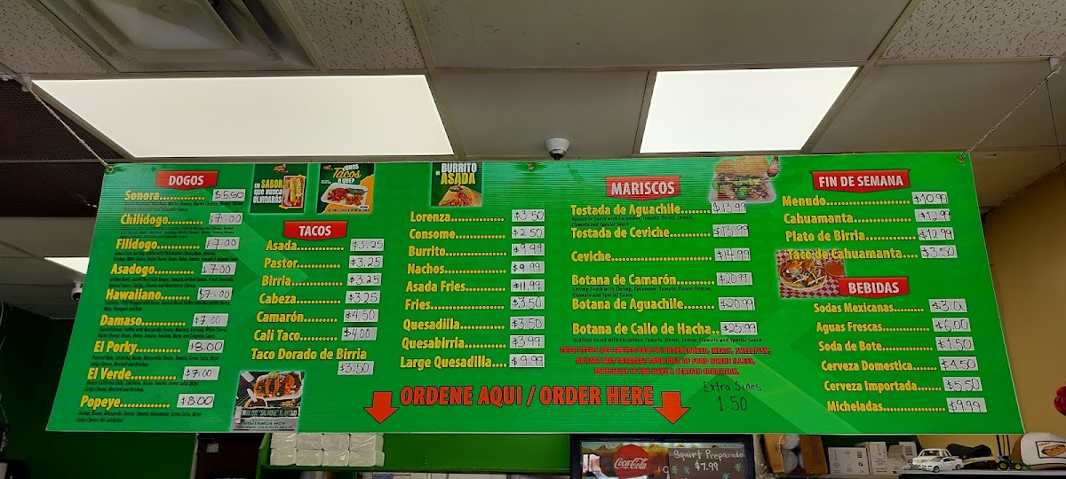 Tacos & Dogos Don Nico Restaurant Menu - Image 1